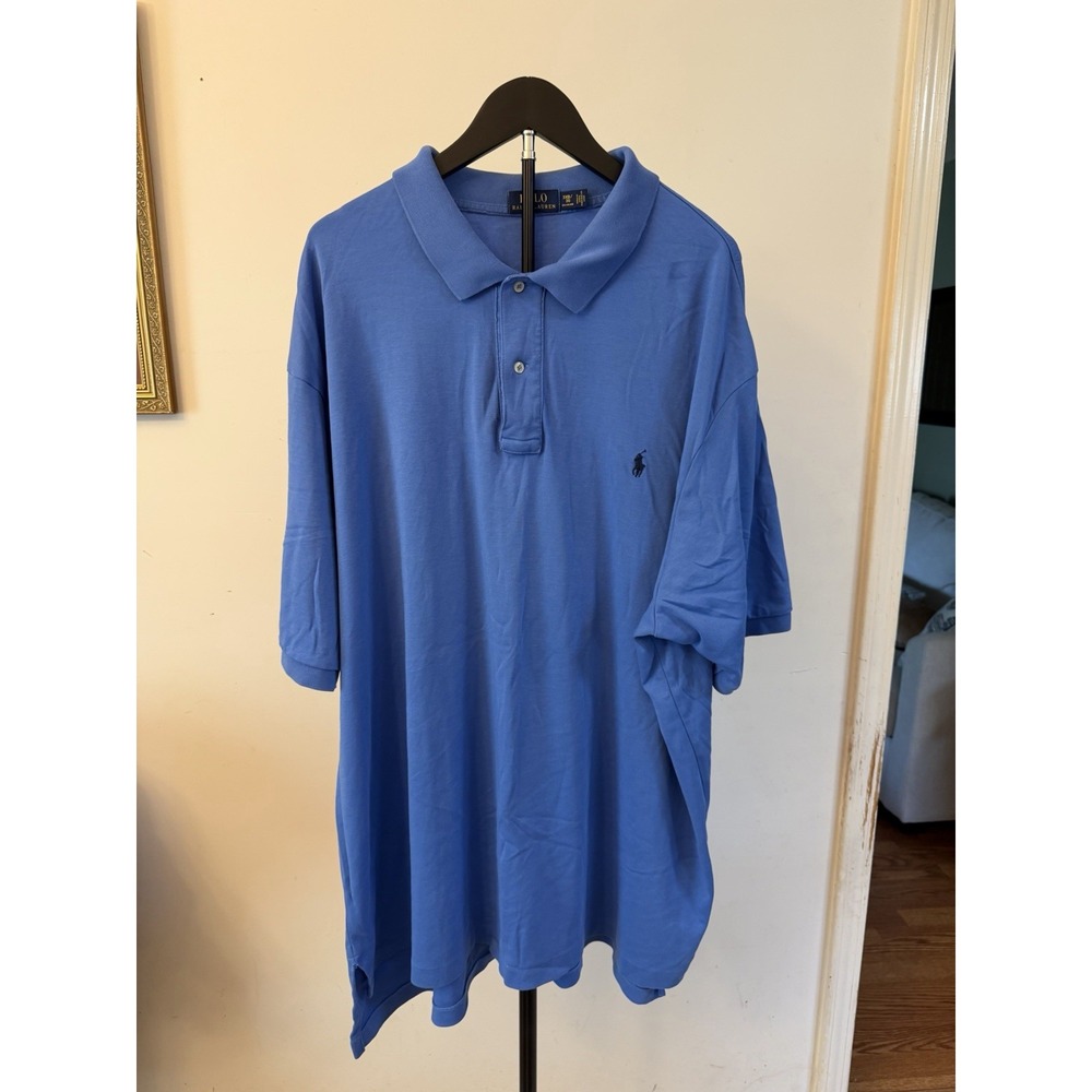 Polo Ralph Lauren Polo Shirt Mens 3XB Blue Big Tall Classic Fit Pony Logo